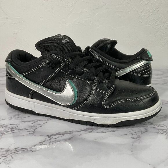 Nike Diamond Supply Co. x Dunk Low Pro SB Black Diamond 2018 7M 8.5W - Picture 1 of 12